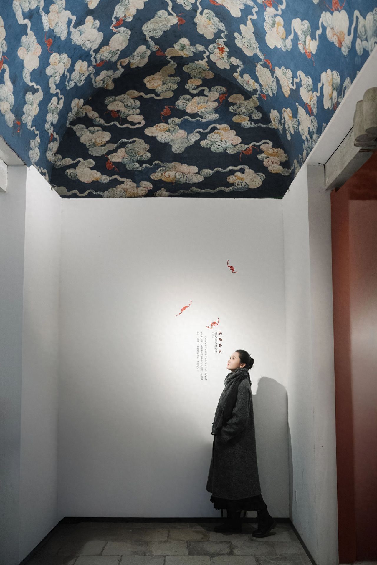 Photo by Take a photo with the intricately carved roof and graffiti walls at Beijing's Wanshou Temple.