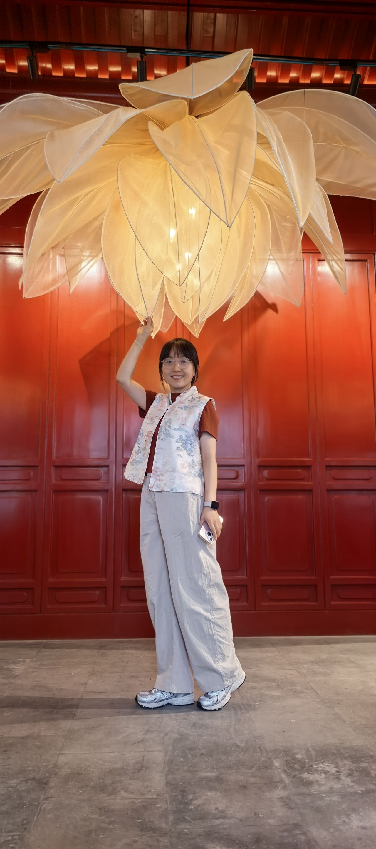 Photo by Romantic Hutong - Take a Nighttime Photo with Red Wooden Doors and Lotus Lanterns