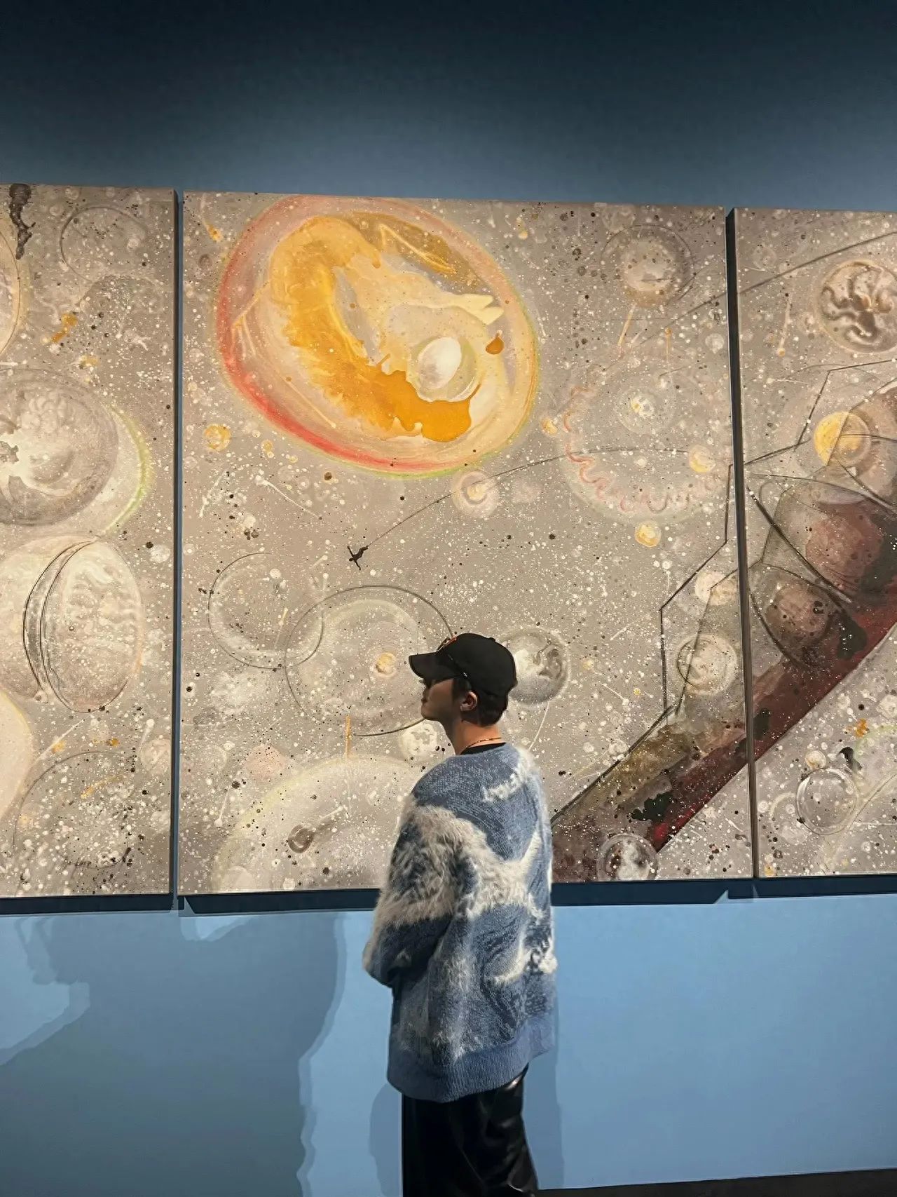 Photo by Chinese National Academy of Arts Oil Painting Institute - Starry Sky Oil Painting