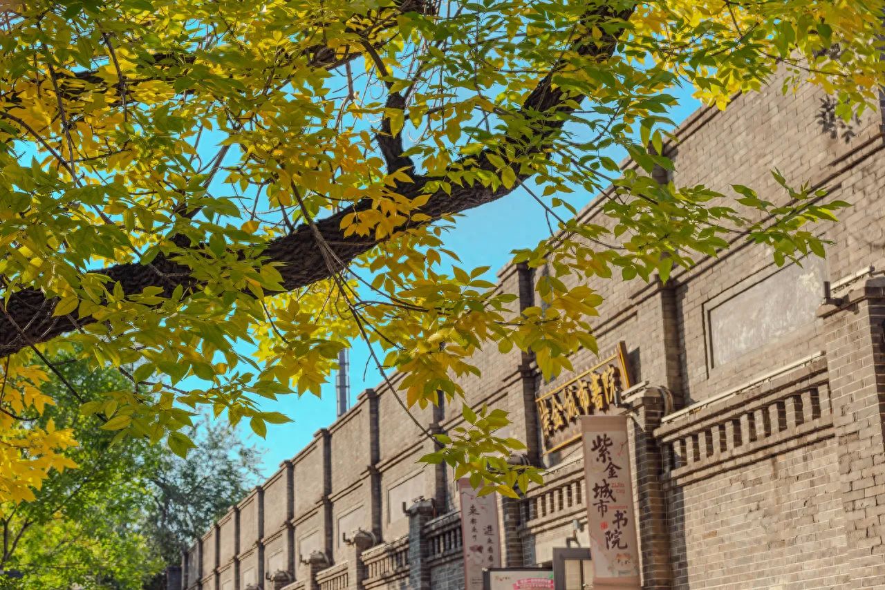 Photo by Beijing May 4th Street - Golden City Academy Brick Wall Building