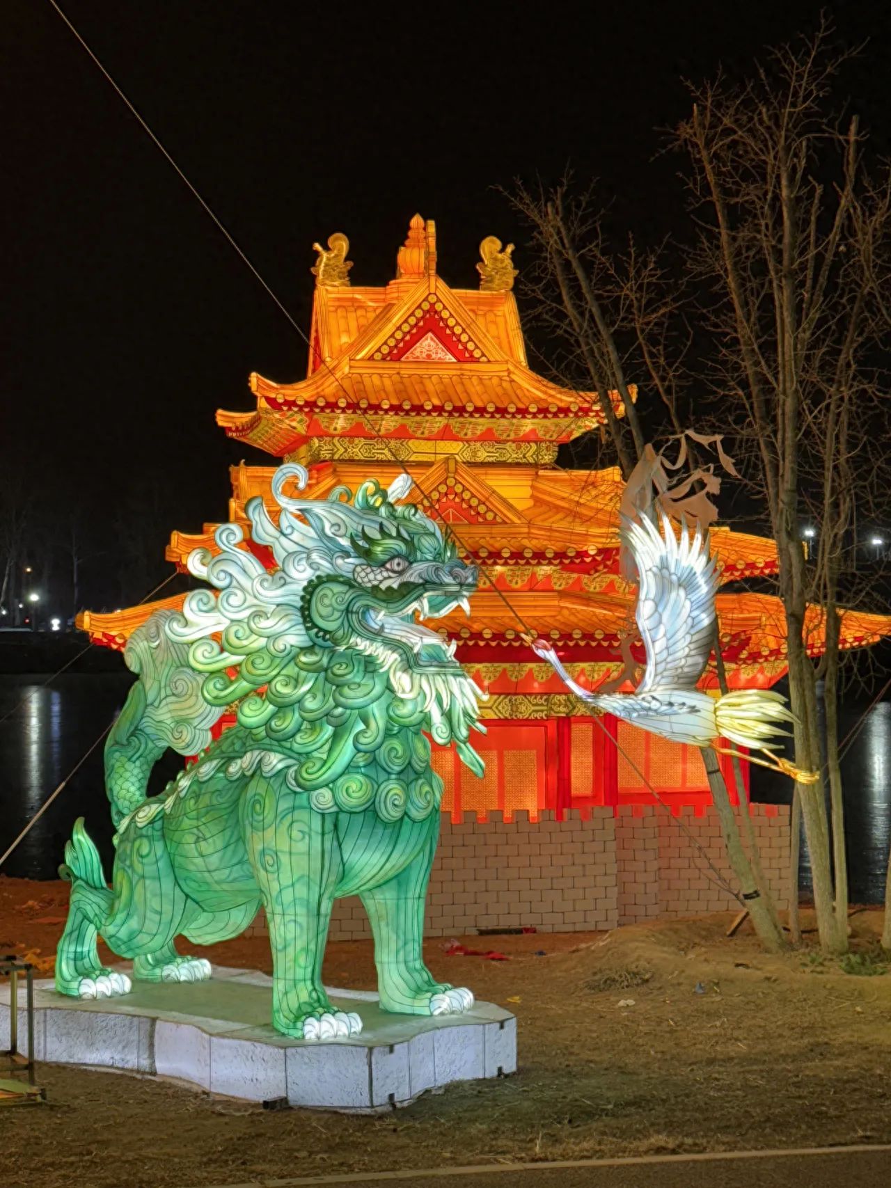 Photo by Wenyu River Park - QianDeng Festival Kirin Pavilion Installation