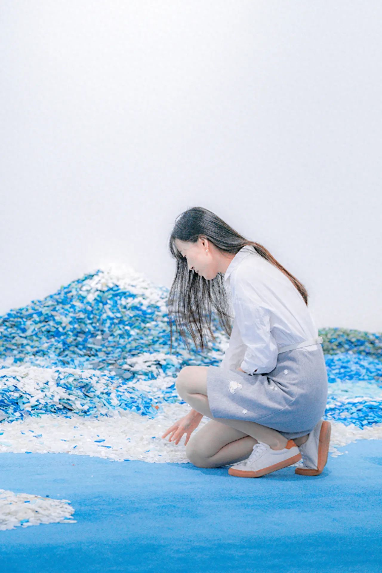 Photo by Beijing X Art Museum - Blue and White Fragments Installation