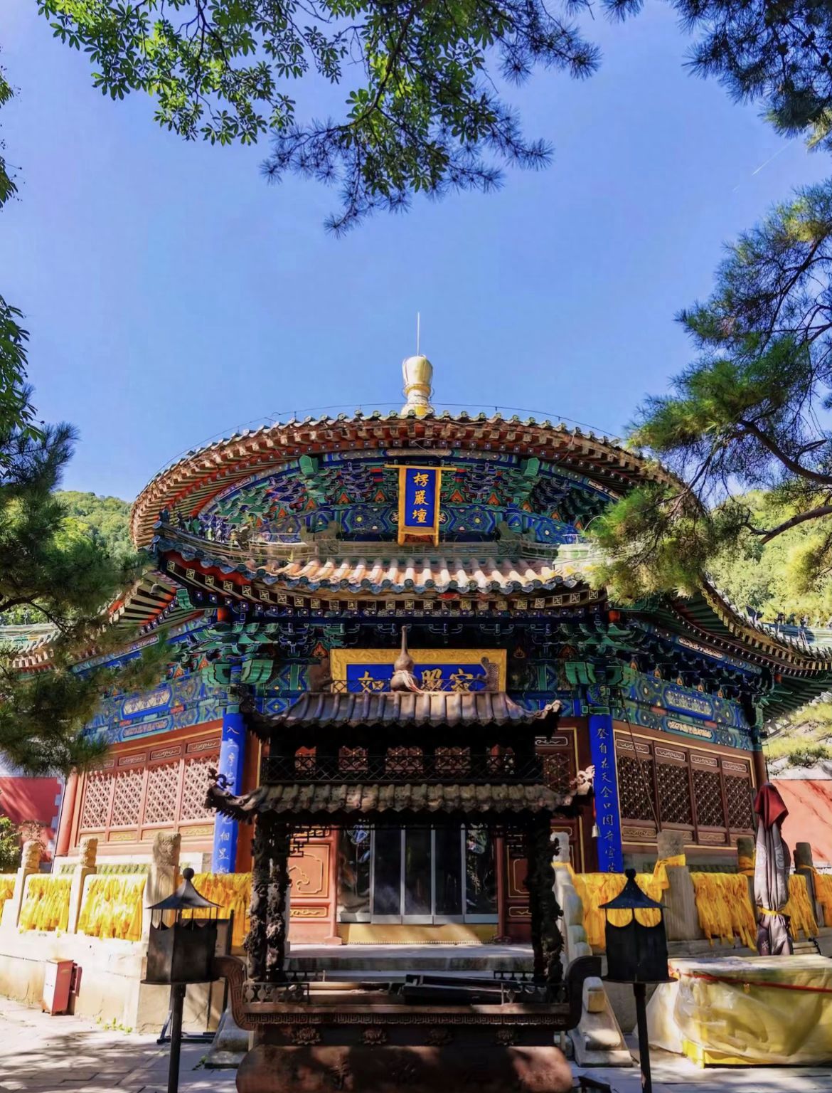 Photo by Beijing Tanzhe Temple - Plaque and Architectural Exterior of Incense Burner