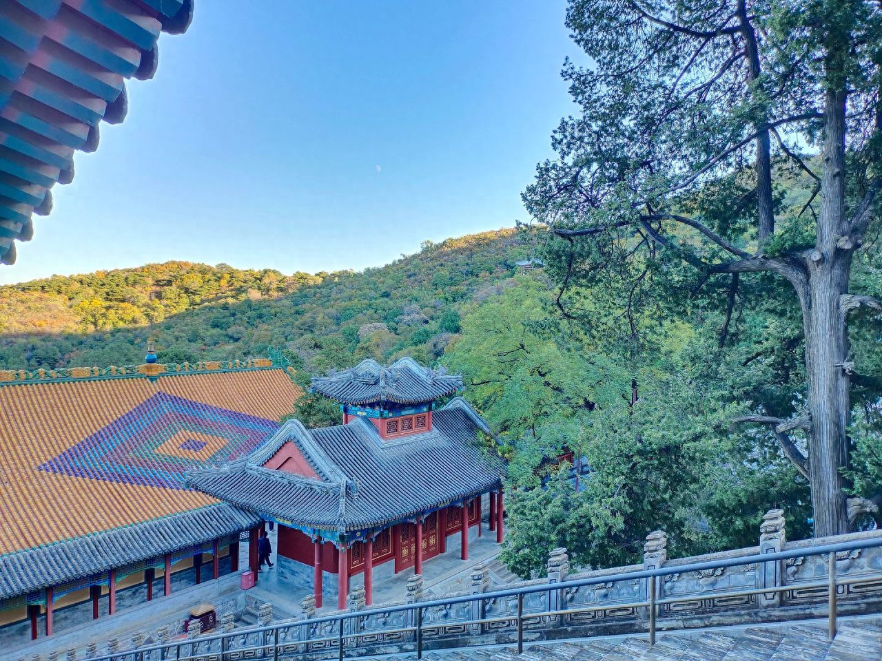 Photo by Beijing Xiangshan Park - Aerial view of railings and architectural eaves